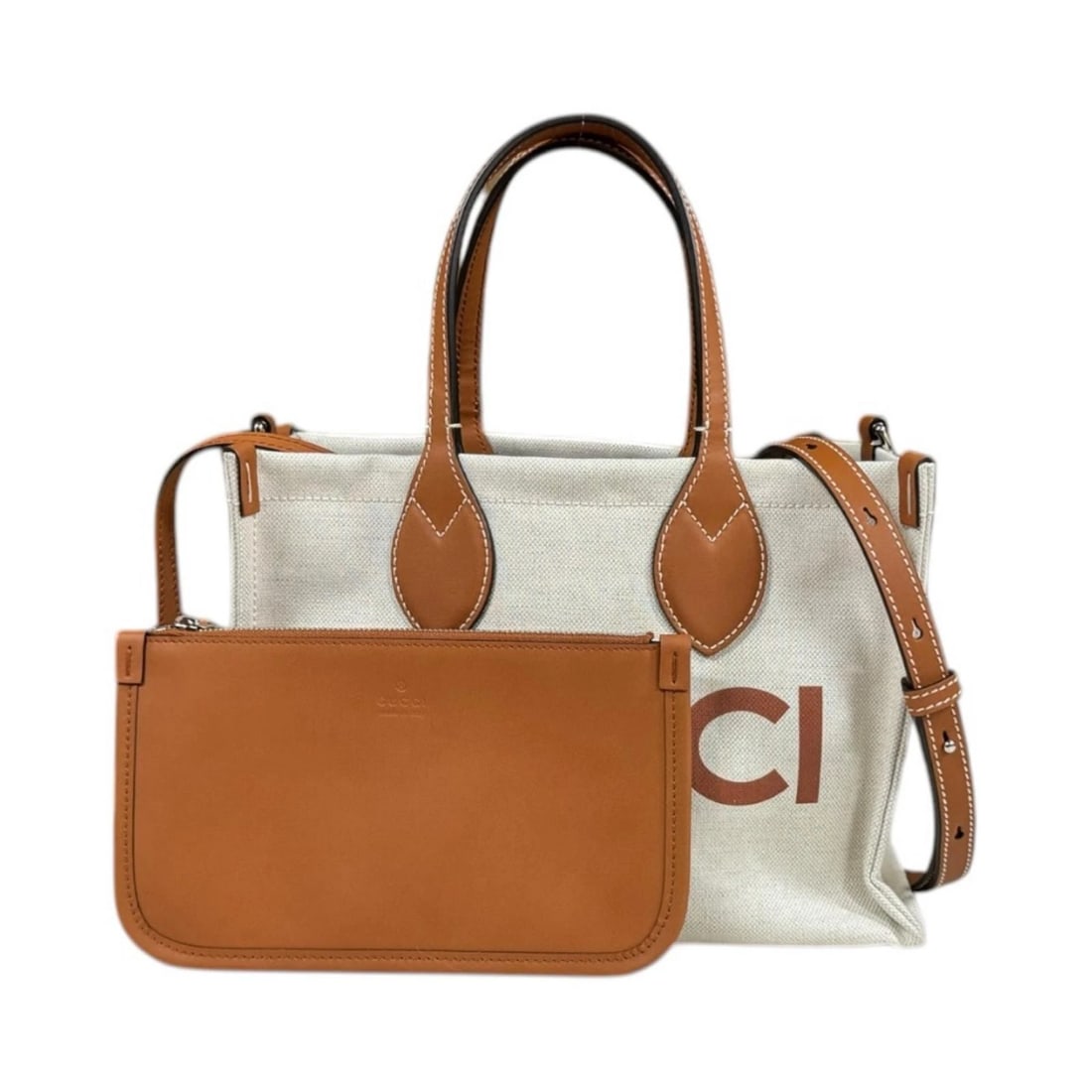GUCCI SHOULDER BAG CANVAS PRINTED MINI TOTE BAG: GUCCI Shoulder Bag canvas Printed Mini Tote Bag Brand: GUCCI Type/Style: Shoulder Bag Material: Exterior Material canvas Color: Exterior color Brown Size: W10.6 x H7.5 x D4.7inch Handle:11.0inch A