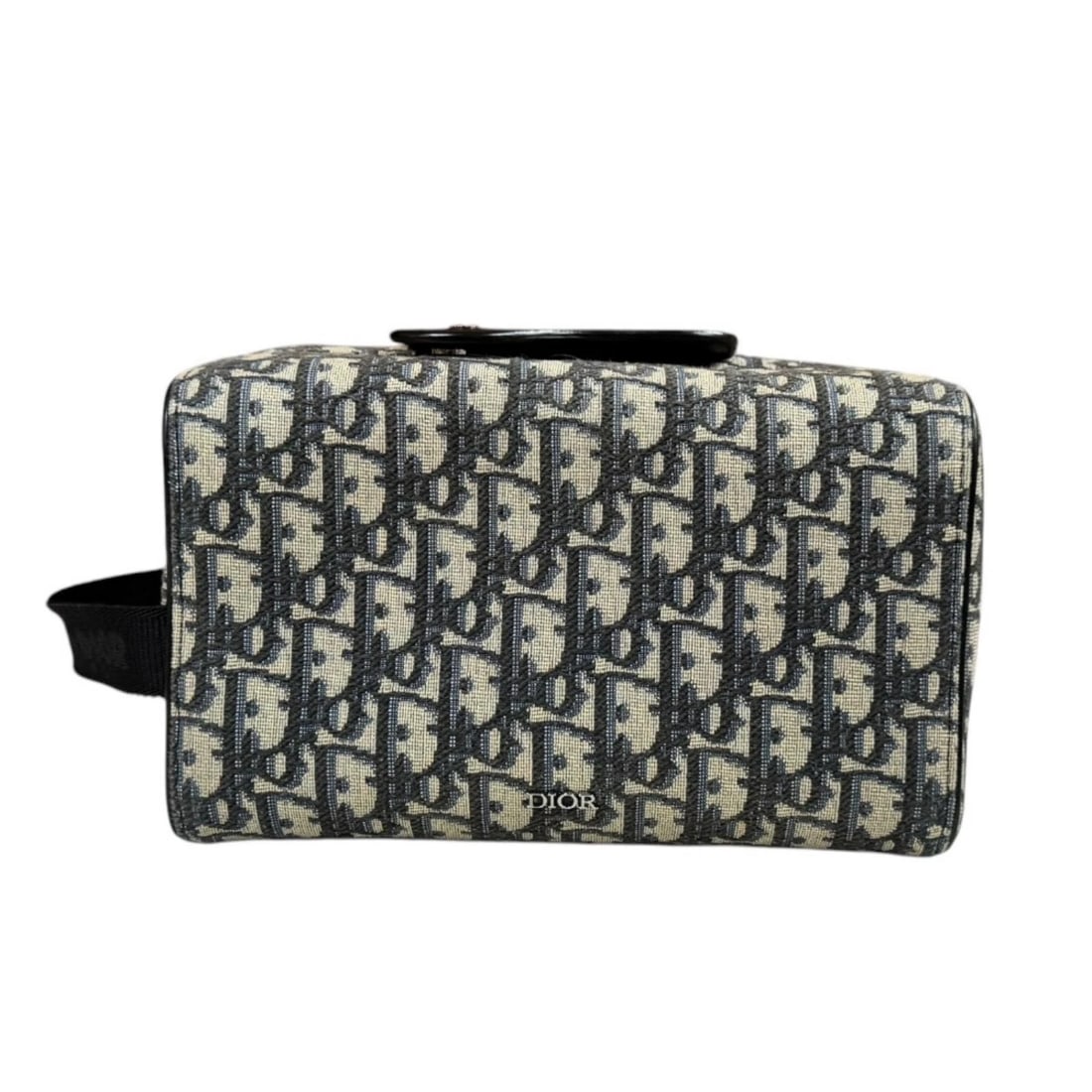 DIOR HANDBAG LEATHER LANGO TOILETRY CASE: Dior Handbag leather Lango toiletry case Brand: Dior Type/Style: Handbag Material: Exterior Material leather Color: Exterior color beige Size: W8.3 x H5.1 x D4.3inch Handle:5.5inch Accessories: No