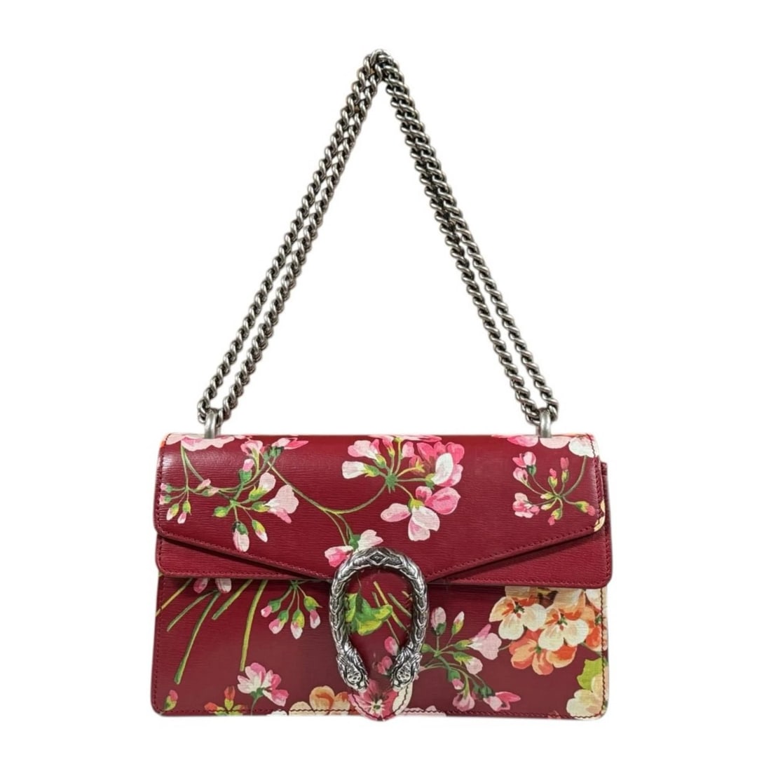 GUCCI SHOULDER BAG LEATHER WCHAIN: GUCCI Shoulder Bag leather WChain Brand: GUCCI Type/Style: Shoulder Bag Material: Exterior Material leather Color: Exterior color Red Size: W10.6 x H6.7 x D2.4inch Accessories: None Access