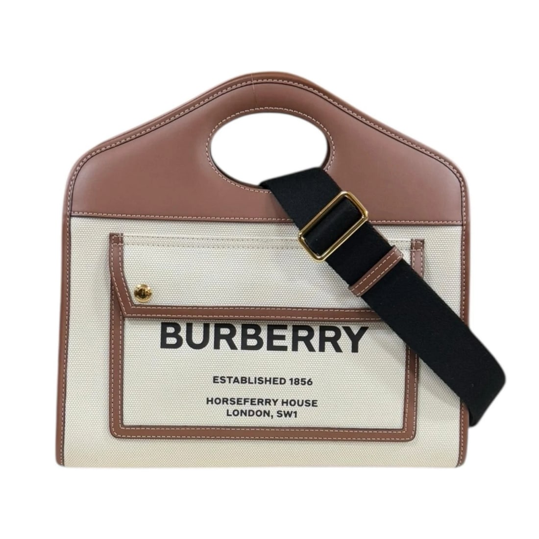 BURBERRY SHOULDER BAG CROSS BODY CANVAS LEATHER 2WAY: BURBERRY Shoulder Bag Cross Body canvas leather 2way Brand: BURBERRY Type/Style: Shoulder Bag Material: Exterior Material canvas Color: Exterior color Brown Size: W12.4 x H11.6 x D4.3inch Accessor