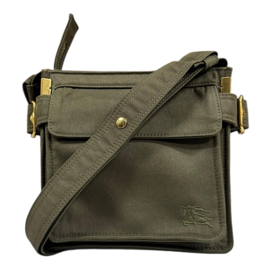 BURBERRY SHOULDER BAG CROSS BODY COTTON CANVAS: BURBERRY Shoulder Bag Cross Body Cotton canvas Brand: BURBERRY Type/Style: Shoulder Bag Material: Exterior Material Cotton canvas Color: Exterior color khaki Size: W7.5 x H7.1 x D2.6inch Accessori