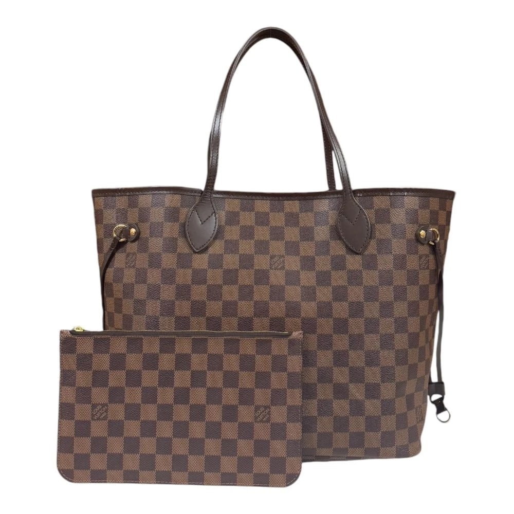 LOUIS VUITTON TOTE BAG DAMIER CANVAS DAMIER NEVERFULL MM: LOUIS VUITTON Tote Bag Damier canvas Damier Neverfull MM Brand: LOUIS VUITTON Type/Style: Tote Bag Material: Exterior Material Damier canvas Color: Exterior color Brown Size: W12.6 x H11.6 x D6.3inch 