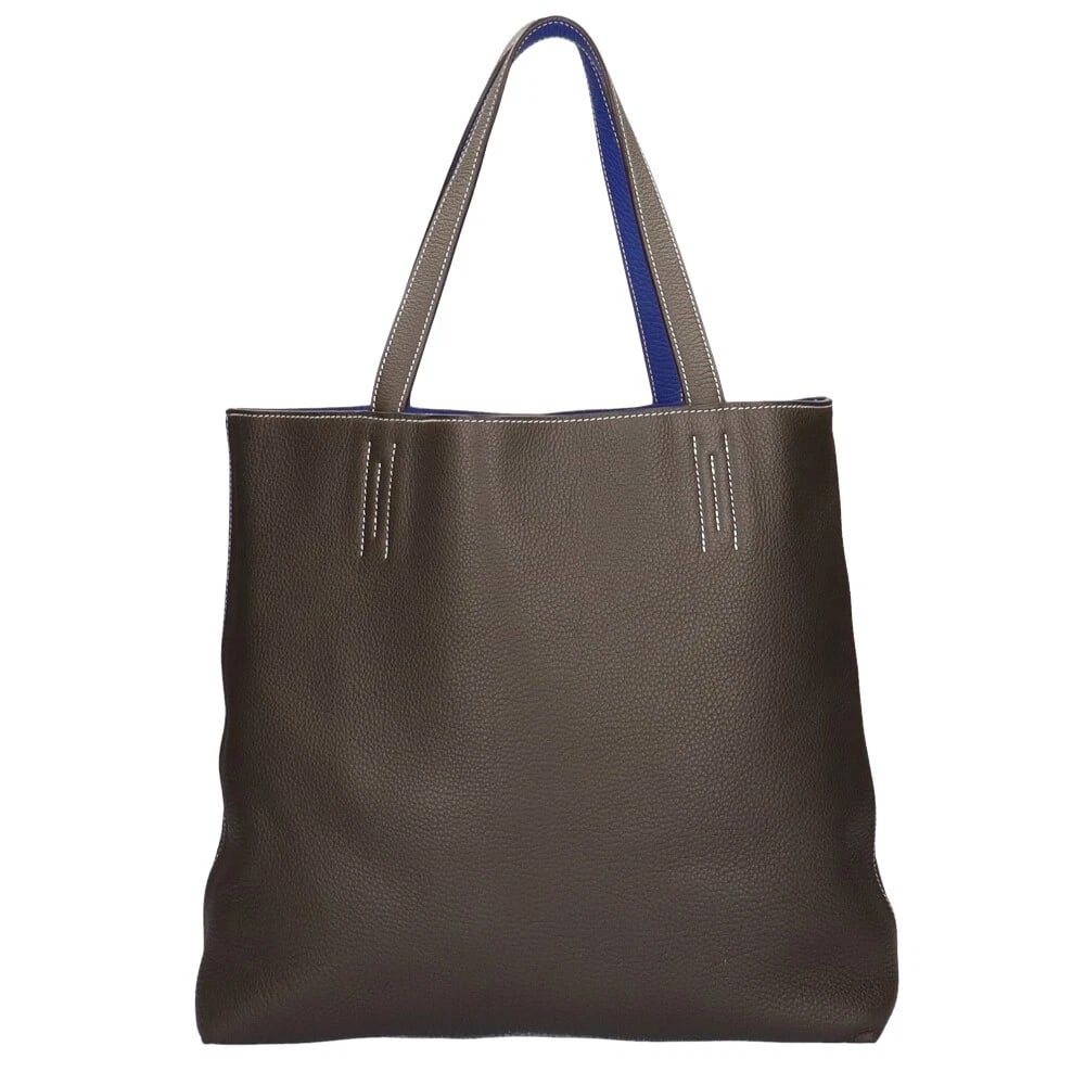 HERMES DOUBLE SENSE TOTE BAG TAURILLON CLEMENCE: HERMES Double sense Tote Bag Taurillon Clemence Brand: HERMES Type/Style: Tote Bag Material: Exterior Material Taurillon Clemence Color: Exterior color gray Size: W14.6 x H13.0 x D4.5inch Handle:19.5i