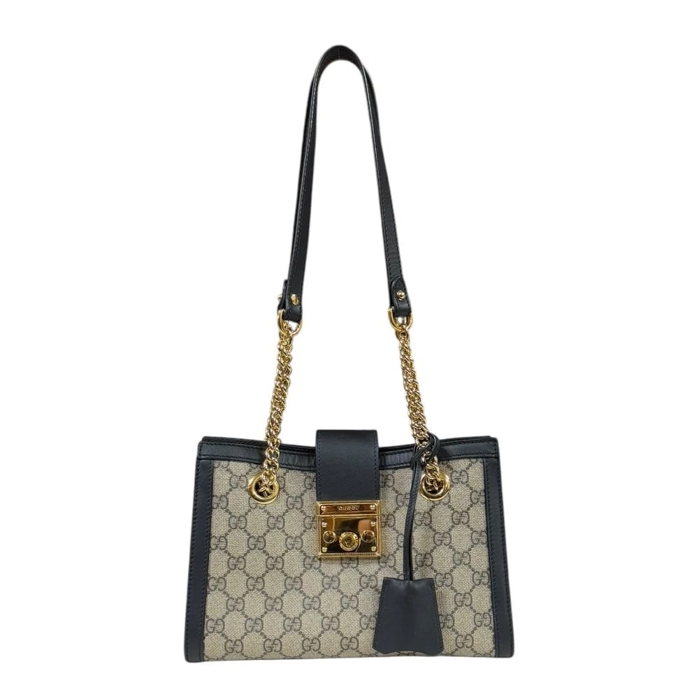 GUCCI SHOULDER BAG GG SUPREME CANVAS MEDIUM TOTE BAG: GUCCI Shoulder Bag GG Supreme Canvas Medium Tote Bag Brand: GUCCI Type/Style: Shoulder Bag Material: Exterior Material GG Supreme Canvas Color: Exterior color black Size: W10.0 x H6.7 x D3.9inch A