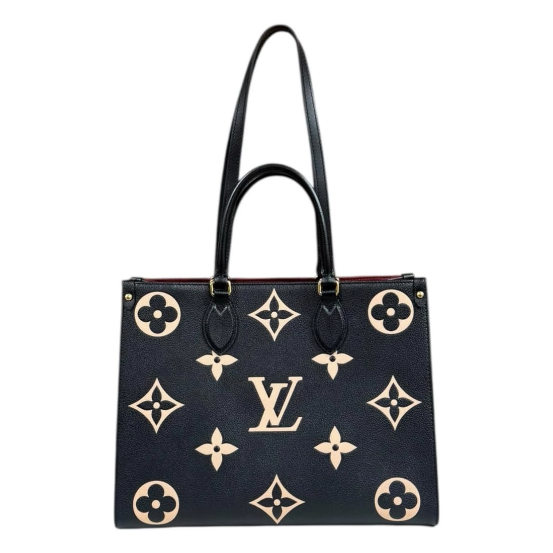 LOUIS VUITTON SHOULDER BAG 2WAY ON THE GO MM: LOUIS VUITTON Shoulder Bag 2way On the Go MM Brand: LOUIS VUITTON Type/Style: Shoulder Bag Material: Exterior Material Bicolor Monogram Unplant Color: Exterior color beige Size: W13.4 x H9.8 x
