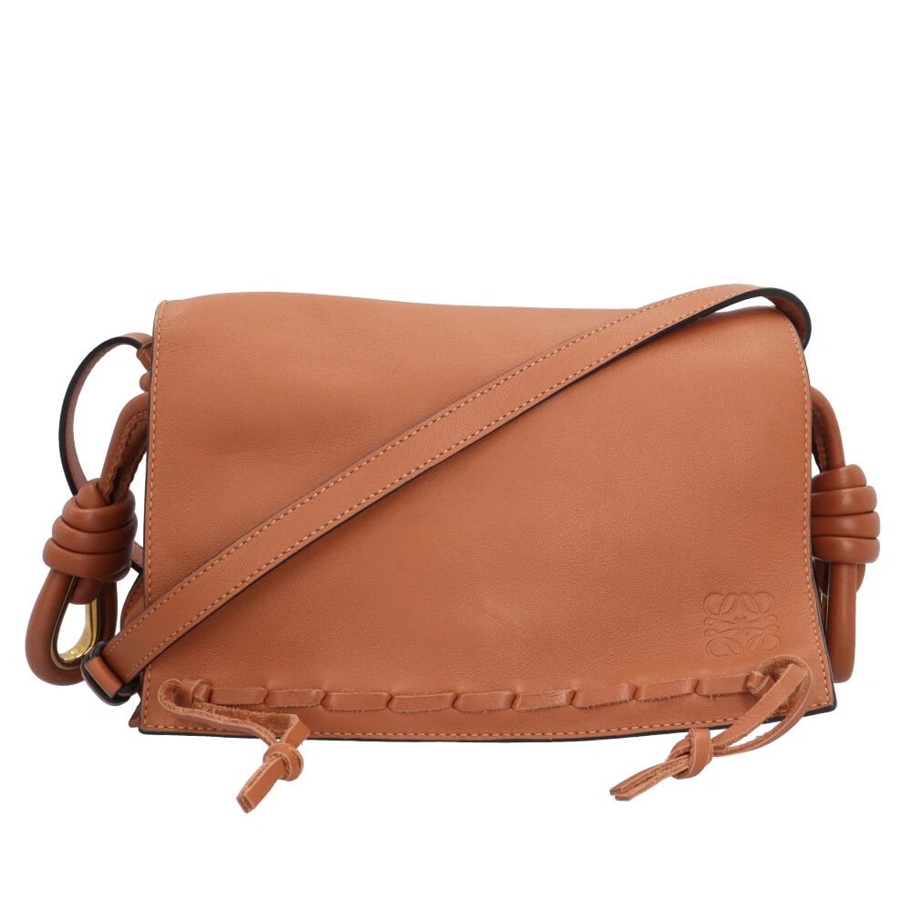 LOEWE LACE COLLECTION SHOULDER BAG CROSS BODY LEATHER: LOEWE lace collection Shoulder Bag Cross Body leather Brand: LOEWE Type/Style: Shoulder Bag Material: Exterior Material leather Color: Exterior color Brown Size: W9.6 x H6.3 x D3.3inch Accessories: