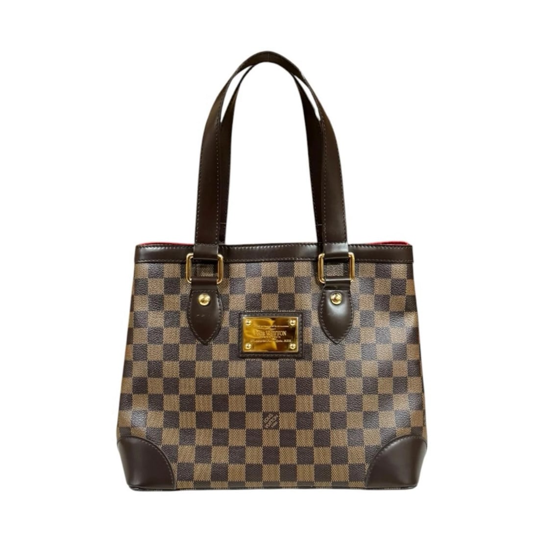LOUIS VUITTON HANDBAG DAMIER CANVAS HAMPSTEAD PM: LOUIS VUITTON Handbag Damier canvas Hampstead PM Brand: LOUIS VUITTON Type/Style: Handbag Material: Exterior Material Damier canvas Color: Exterior color brown Size: W11.0 x H9.4 x D6.7inch Handle:19.