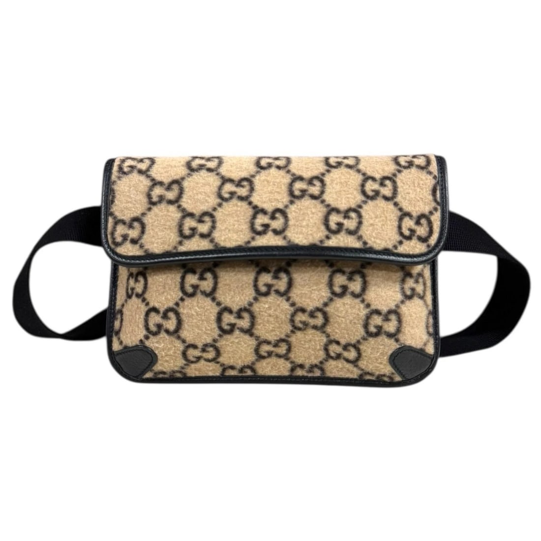 GUCCI SLING BAG WOOL LEATHER GG WOOL: GUCCI Sling Bag wool leather GG wool Brand: GUCCI Type/Style: Sling Bag Material: Exterior Material wool Color: Exterior color black Size: W9.4 x H6.3 x D1.2inch Accessories: None Accessor
