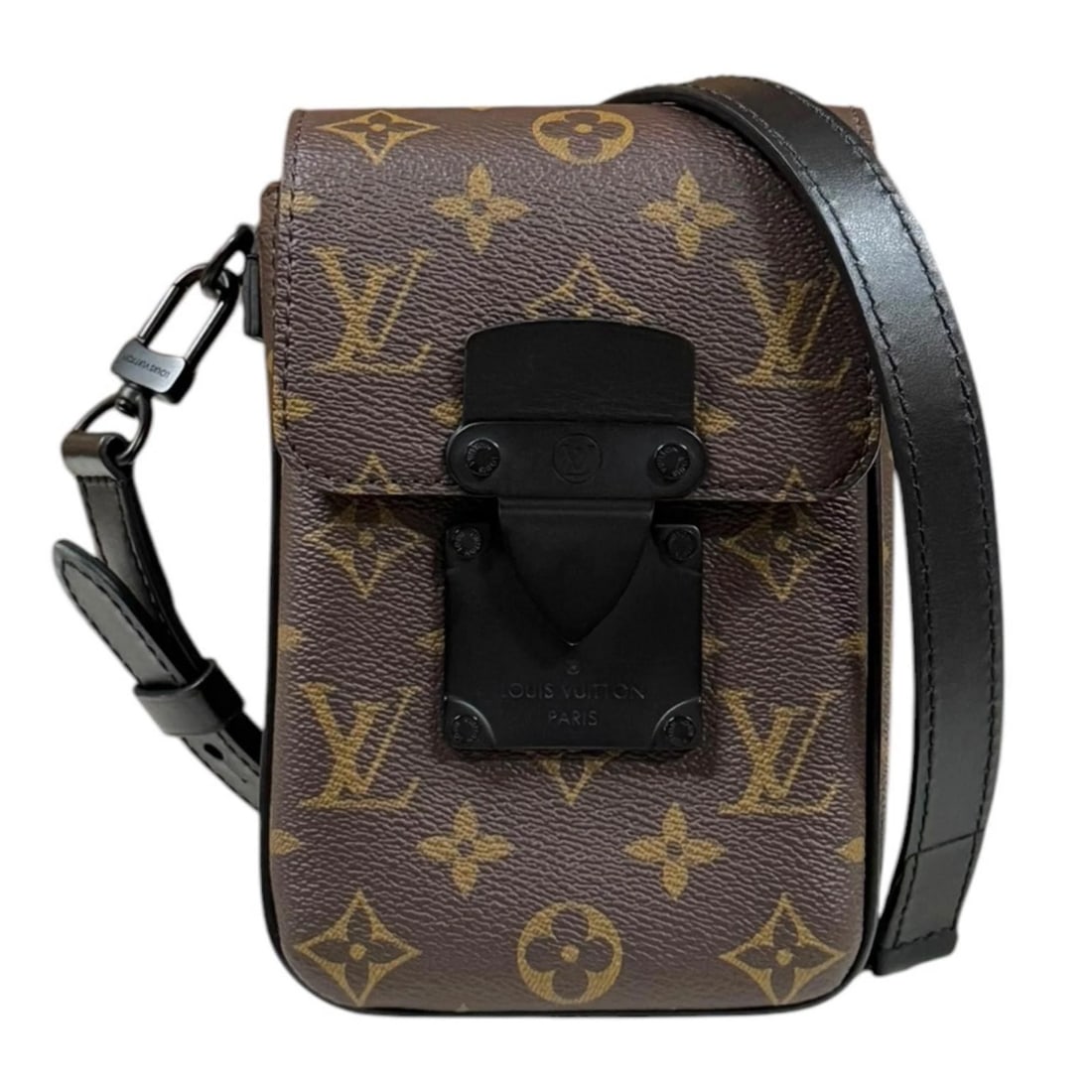 LOUIS VUITTON SHOULDER BAG MONOGRAM MACACER: LOUIS VUITTON Shoulder Bag Monogram macacer Brand: LOUIS VUITTON Type/Style: Shoulder Bag Material: Exterior Material Monogram macacer Color: Exterior color black Size: W4.7 x H7.1 x D2.0inch Acce