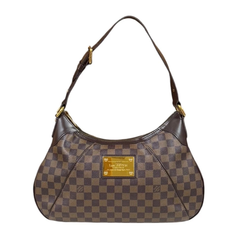 LOUIS VUITTON SHOULDER BAG DAMIER CANVAS DAMIER THAMES GM: LOUIS VUITTON Shoulder Bag Damier canvas Damier Thames GM Brand: LOUIS VUITTON Type/Style: Shoulder Bag Material: Exterior Material Damier canvas Color: Exterior color brown Size: W15.2 x H8.5 x D2.6i