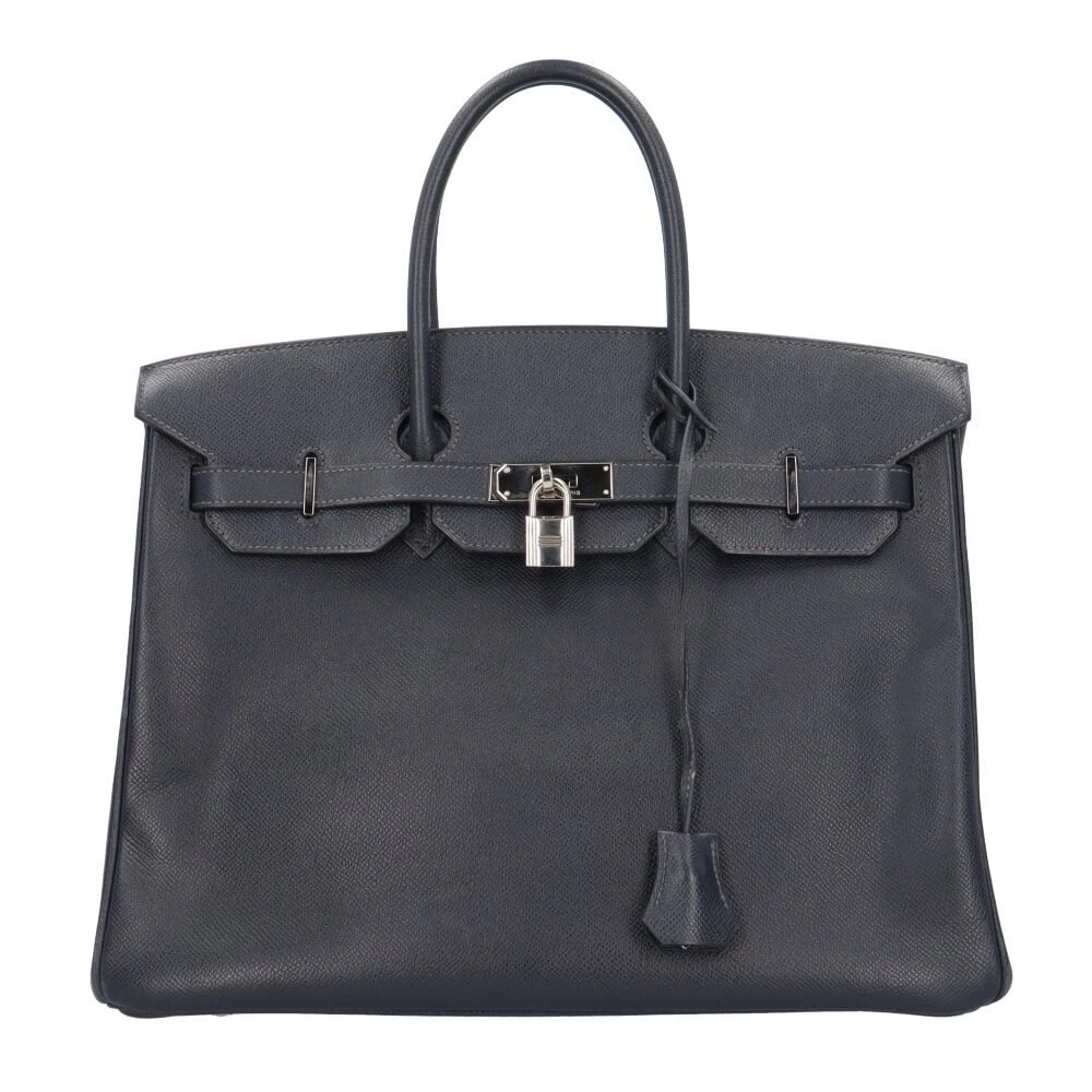 HERMES HANDBAG EPSOM BIRKIN 35: HERMES Handbag Epsom Birkin 35 Brand: HERMES Type/Style: Handbag Material: Exterior Material Epsom Color: Exterior color Blue indigo Size: W13.8 x H9.8 x D7.1inch Handle:13.4inch Accessories: None