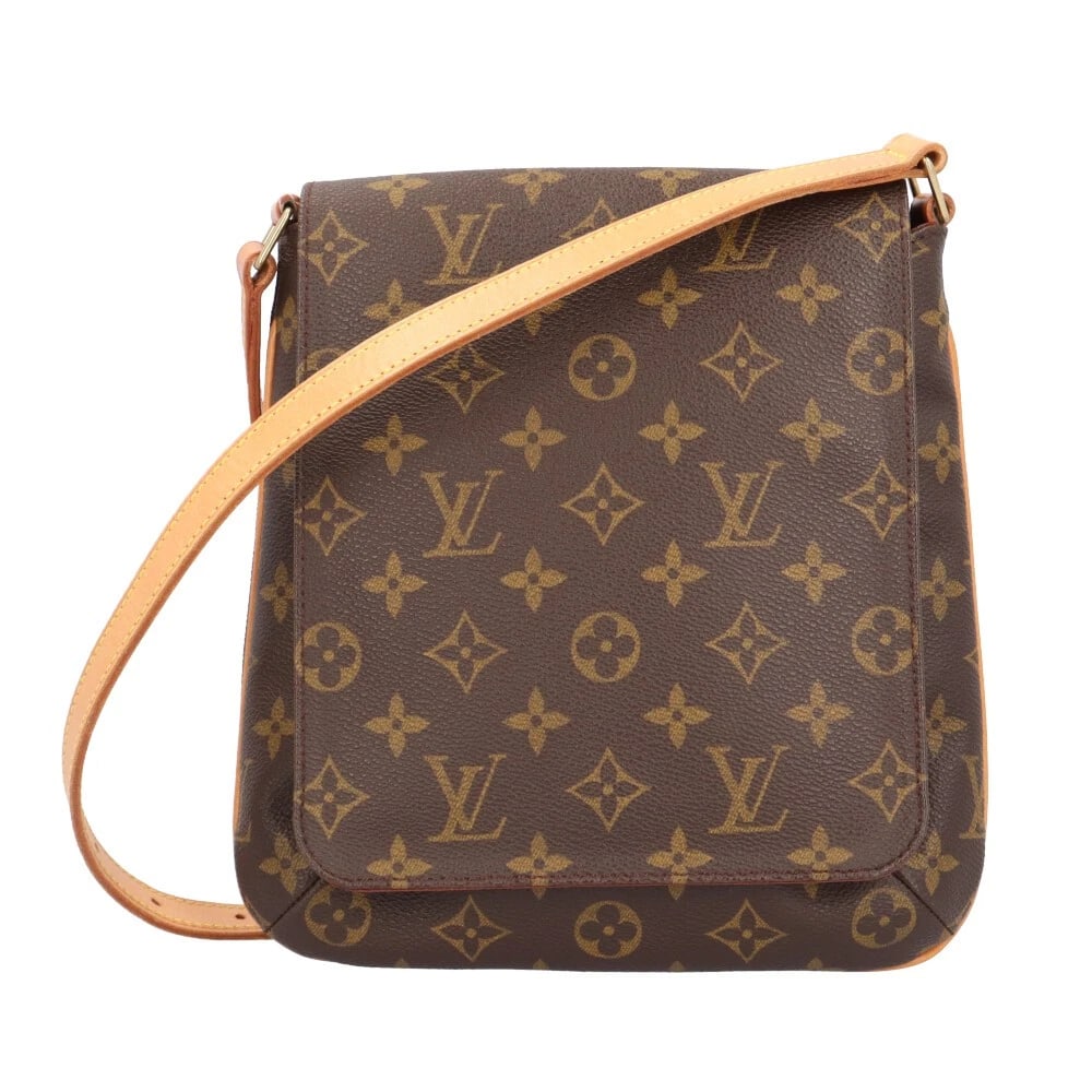 LOUIS VUITTON SHOULDER BAG MONOGRAM CANVAS MUSETTE: LOUIS VUITTON Shoulder Bag Monogram canvas Musette Brand: LOUIS VUITTON Type/Style: Shoulder Bag Material: Exterior Material Monogram canvas Color: Exterior color brown Size: W8.9 x H9.6 x D2.4inch