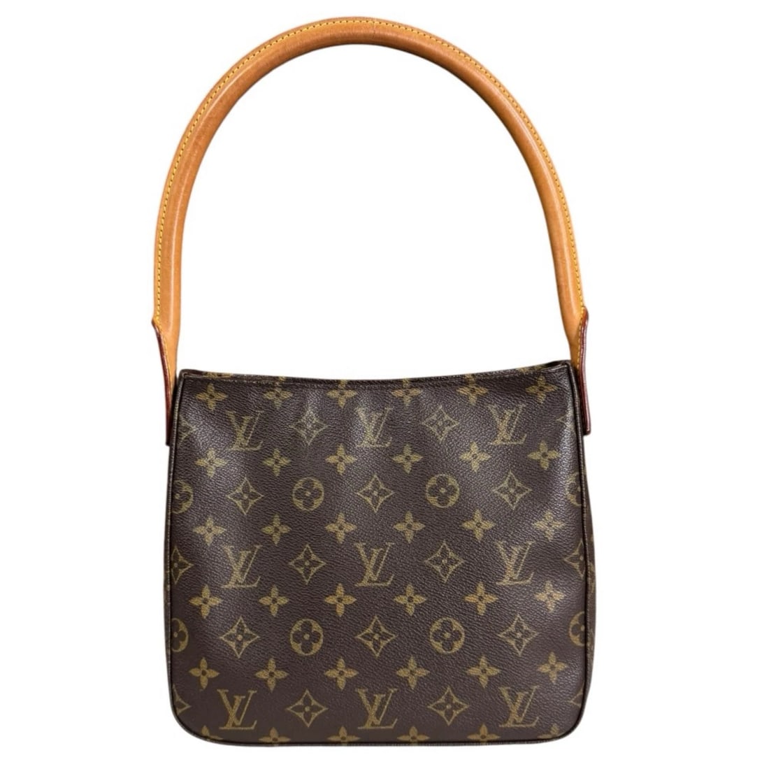 LOUIS VUITTON SHOULDER BAG MONOGRAM CANVAS LOOPING MM: LOUIS VUITTON Shoulder Bag Monogram canvas Looping MM Brand: LOUIS VUITTON Type/Style: Shoulder Bag Material: Exterior Material Monogram canvas Color: Exterior color brown Size: W9.4 x H8.3 x D3.9inch