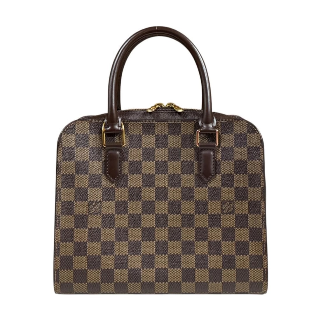 LOUIS VUITTON HANDBAG DAMIER CANVAS TRIANA: LOUIS VUITTON Handbag Damier canvas Triana Brand: LOUIS VUITTON Type/Style: Handbag Material: Exterior Material Damier canvas Color: Exterior color Brown Size: W10.2 x H8.7 x D4.9inch Handle:13.0inch