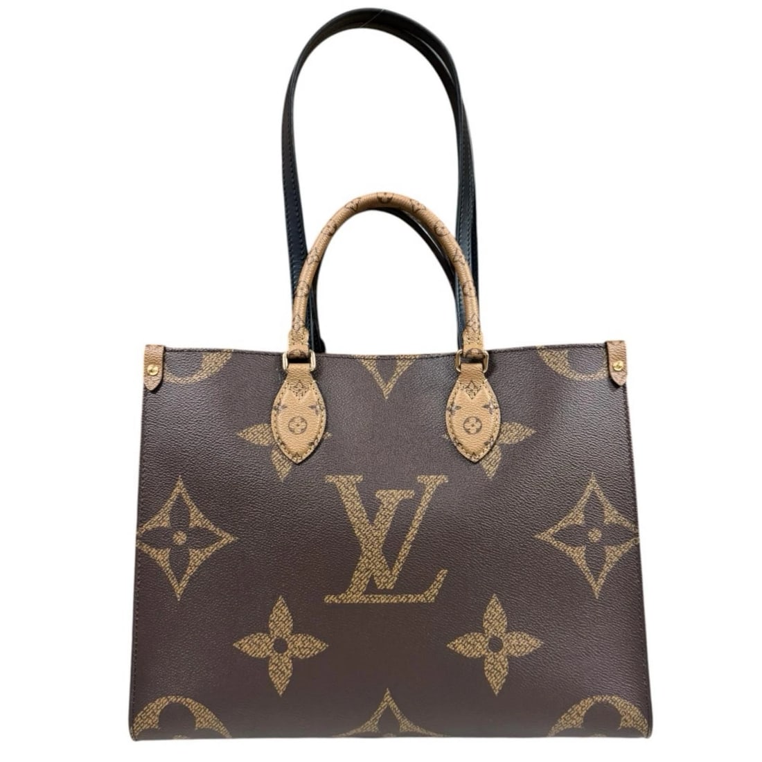 LOUIS VUITTON SHOULDER BAG 2WAY ON THE GO MM: LOUIS VUITTON Shoulder Bag 2way On the Go MM Brand: LOUIS VUITTON Type/Style: Shoulder Bag Material: Exterior Material Monogram Reverse/Monogram Canvas Color: Exterior color Brown Size: W13.6 x H10.2