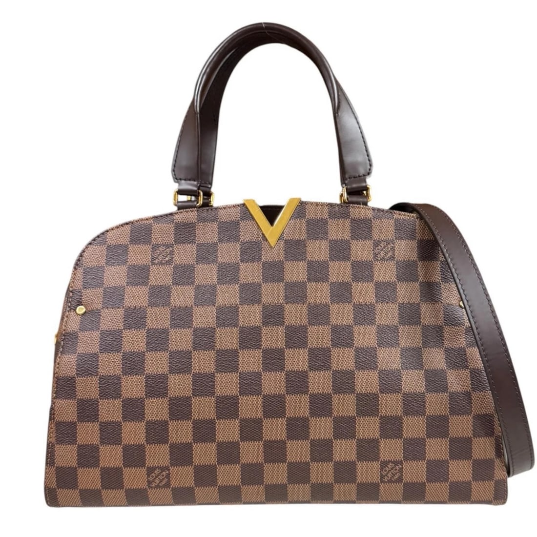 LOUIS VUITTON SHOULDER BAG DAMIER CANVAS 2WAY BOWLING: LOUIS VUITTON Shoulder Bag Damier canvas 2way bowling Brand: LOUIS VUITTON Type/Style: Shoulder Bag Material: Exterior Material Damier canvas Color: Exterior color Brown Size: W13.4 x H9.1 x D5.5inch