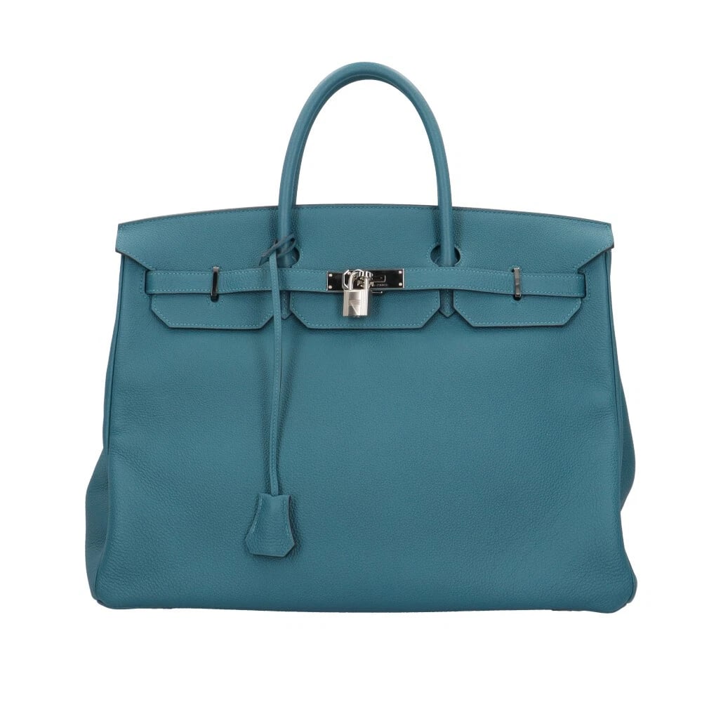 HERMES HANDBAG TOGO BIRKIN 40: HERMES Handbag Togo Birkin 40 Brand: HERMES Type/Style: Handbag Material: Exterior Material Togo Color: Exterior color Veil Bosphore Size: W15.7 x H12.4 x D8.1inch Handle:13.4inch Accessories: Non