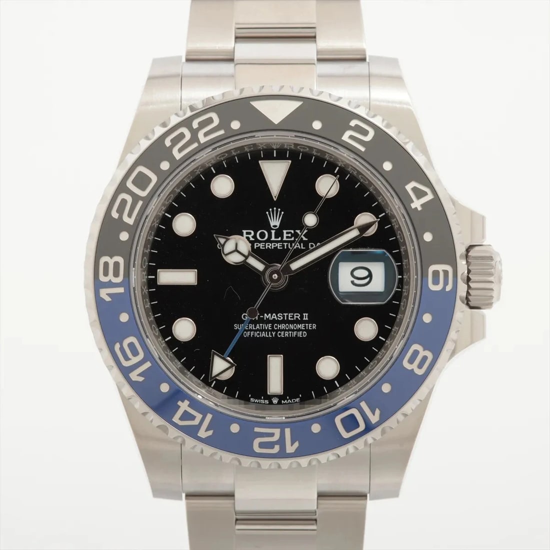 ROLEX GMT MASTER II SS AT BLACK DIAL WATCH: Rolex Gmt Master Ii Ss At Black Dial Watch Brand: Rolex Type/Style: Wristwatch Material: SS Color: Dial Color Black Size: Case:W1.6 x H1.6inch / W40 x H40 Circumference of Wrist:7.3inch / 18.5