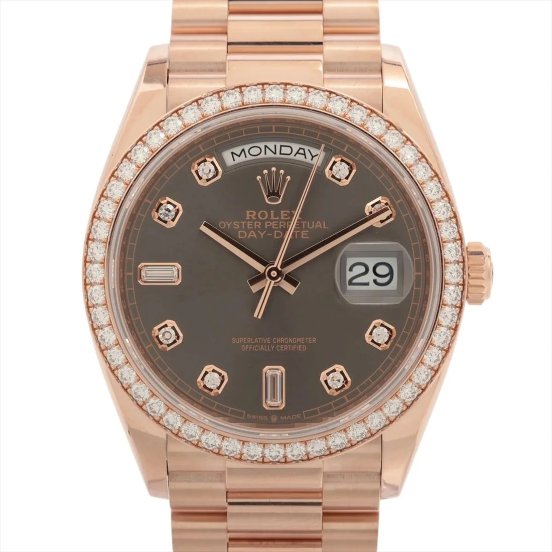 ROLEX DAY DATE 36 PG AT SLATE DIAL WATCH: Rolex Day Date 36 Pg At Slate Dial Watch Brand: Rolex Type/Style: Wristwatch Material: PG Color: Dial Color slate Size: Case:W1.2 x H1.2inch / W36 x H36 Circumference of Wrist:7.3inch / 18.5