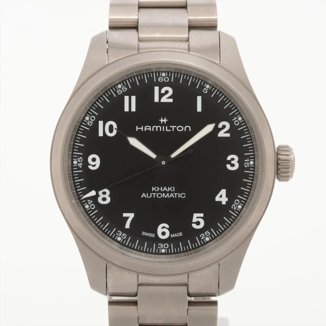 HAMILTON ENGINEERED GARMENTS TI AT BLACK WATCH: Hamilton Engineered Garments Ti At Black Watch Brand: Hamilton Type/Style: Wristwatch Material: TI Color: Dial Color Black Size: Case:W1.2 x H1.2inch / W36 x H36 Circumference of Wrist:5.9inch / 15