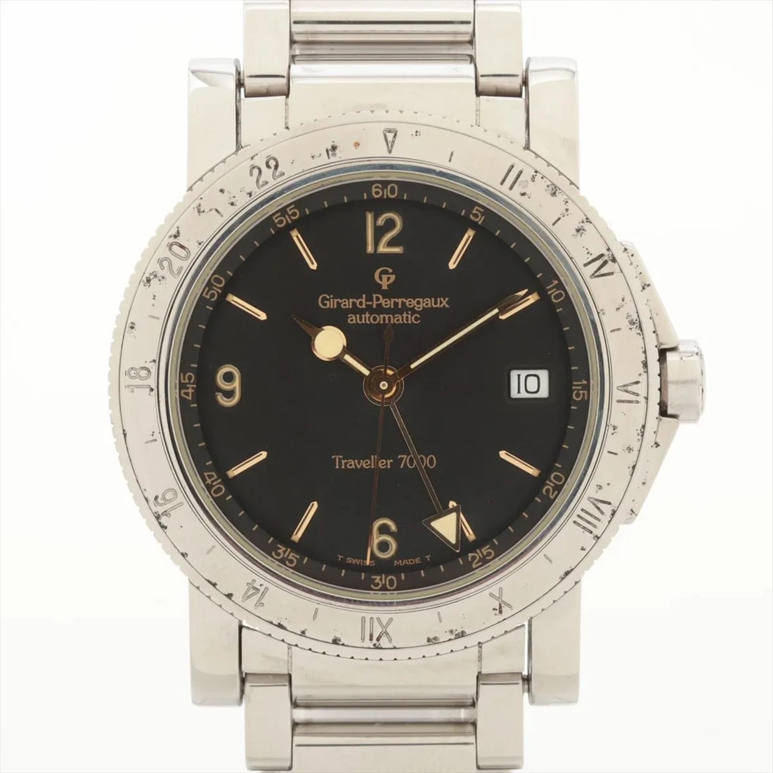 GIRARD-PERREGAUX TRAVELER SS AT BLACK DIAL WATCH: Girard-Perregaux Traveler Ss At Black Dial Watch Brand: Girard-Perregaux Type/Style: Wristwatch Material: SS Color: Dial Color Black Size: Case:W1.2 x H1.2inch / W38 x H38 Circumference of