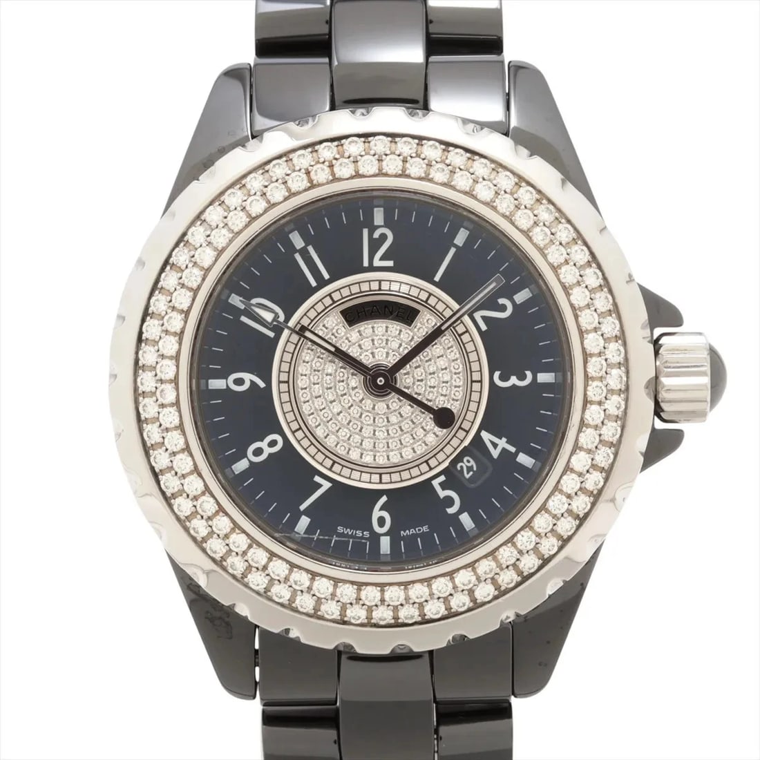 CHANEL J12 CE?SS QZ BLACK DIAL WATCH (1 of 4)