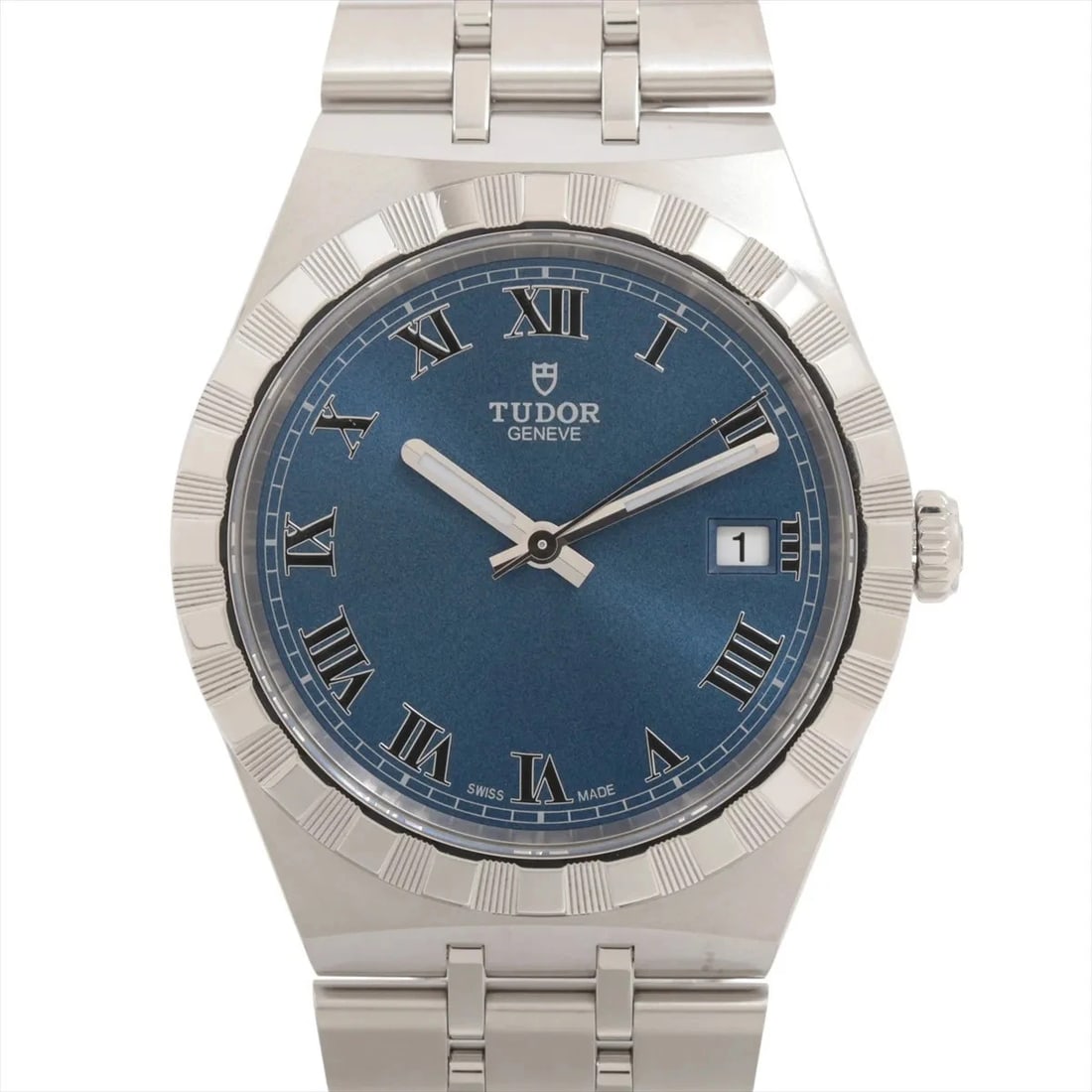 TUDOR ROYAL SS AT BLUE DIAL WATCH: Tudor Royal Ss At Blue Dial Watch Brand: Tudor Type/Style: Wristwatch Material: SS Color: Dial Color Blue Size: Case:W1.2 x H1.2inch / W38 x H38 Circumference of Wrist:7.3inch / 18.5 Accessories:
