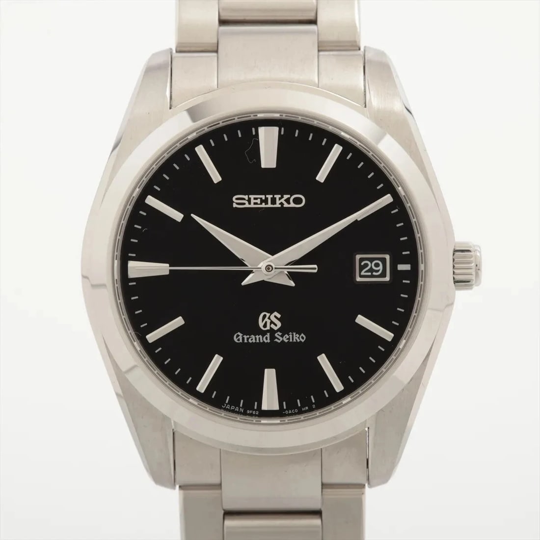GRAND SEIKO HERITAGE COLLECTION SS QZ BLACK DIAL WATCH: Grand Seiko Heritage Collection Ss Qz Black Dial Watch Brand: Grand Seiko Type/Style: Wristwatch Material: SS Color: Dial Color Black Size: Case:W1.2 x H1.2inch / W36 x H36 Circumference of