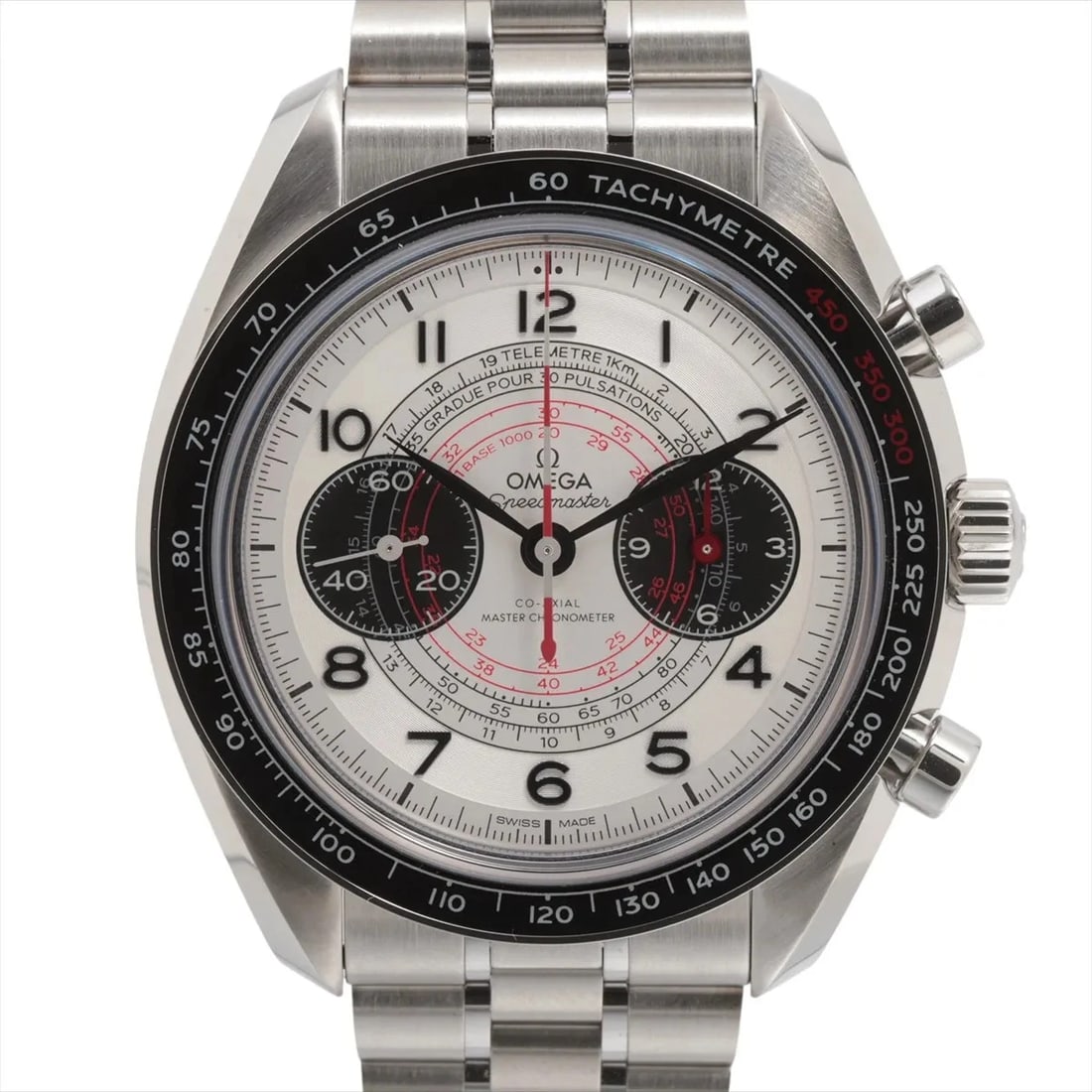OMEGA SPEEDMASTER CHRONOSCOPE CO-AXIAL MASTER CHRONOMETER WATCH: Omega Speedmaster Chronoscope Co-Axial Master Chronometer Watch Brand: Omega Type/Style: Wristwatch Material: SS Color: Dial Color Silver Size: Case:W1.6 x H1.6inch / W43 x H43 Circumference of