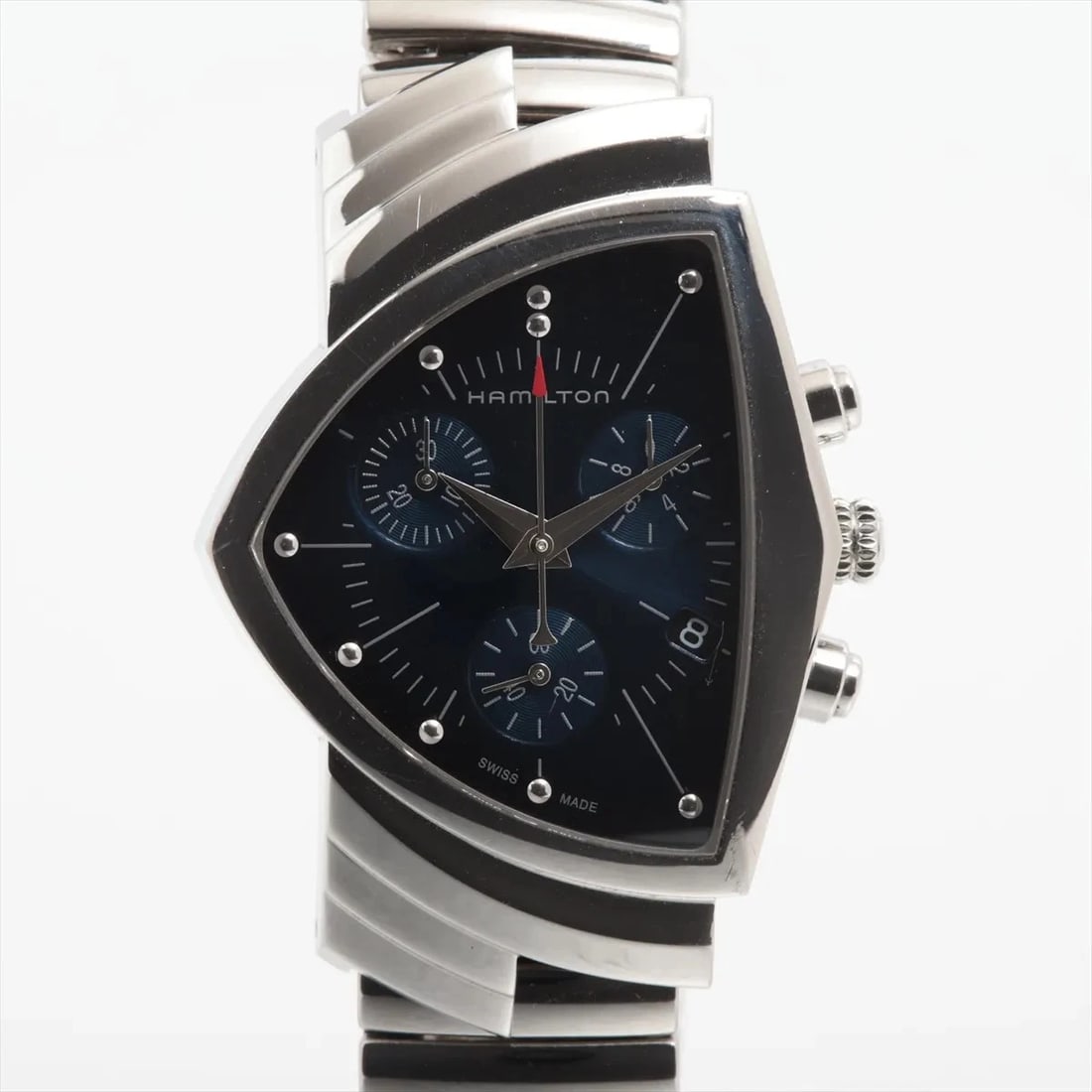 HAMILTON VENTURA SS QZ BLUE DIAL WATCH: Hamilton Ventura Ss Qz Blue Dial Watch Brand: Hamilton Type/Style: Wristwatch Material: SS Color: Dial Color Blue Size: Case:W1.2 x H2.0inch / W32 x H50 Circumference of Wrist:7.1inch / 18 Accesso