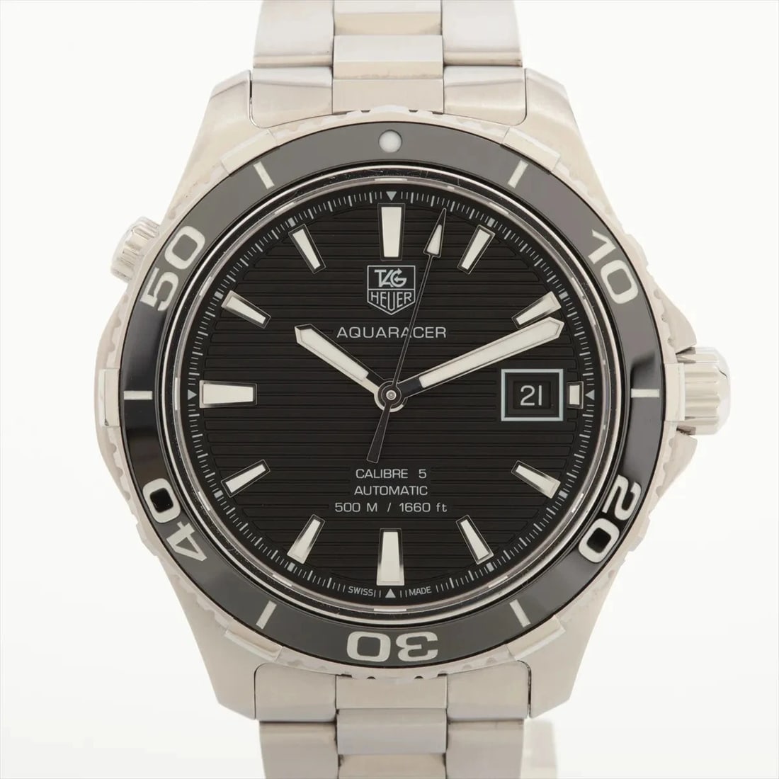 TAG HEUER AQUA RACER SS AT BLACK DIAL WATCH: Tag Heuer Aqua Racer Ss At Black Dial Watch Brand: TAG Heuer Type/Style: Wristwatch Material: SS Color: Dial Color Black Size: Case:W1.6 x H1.6inch / W42 x H42 Circumference of Wrist:6.3inch / 16