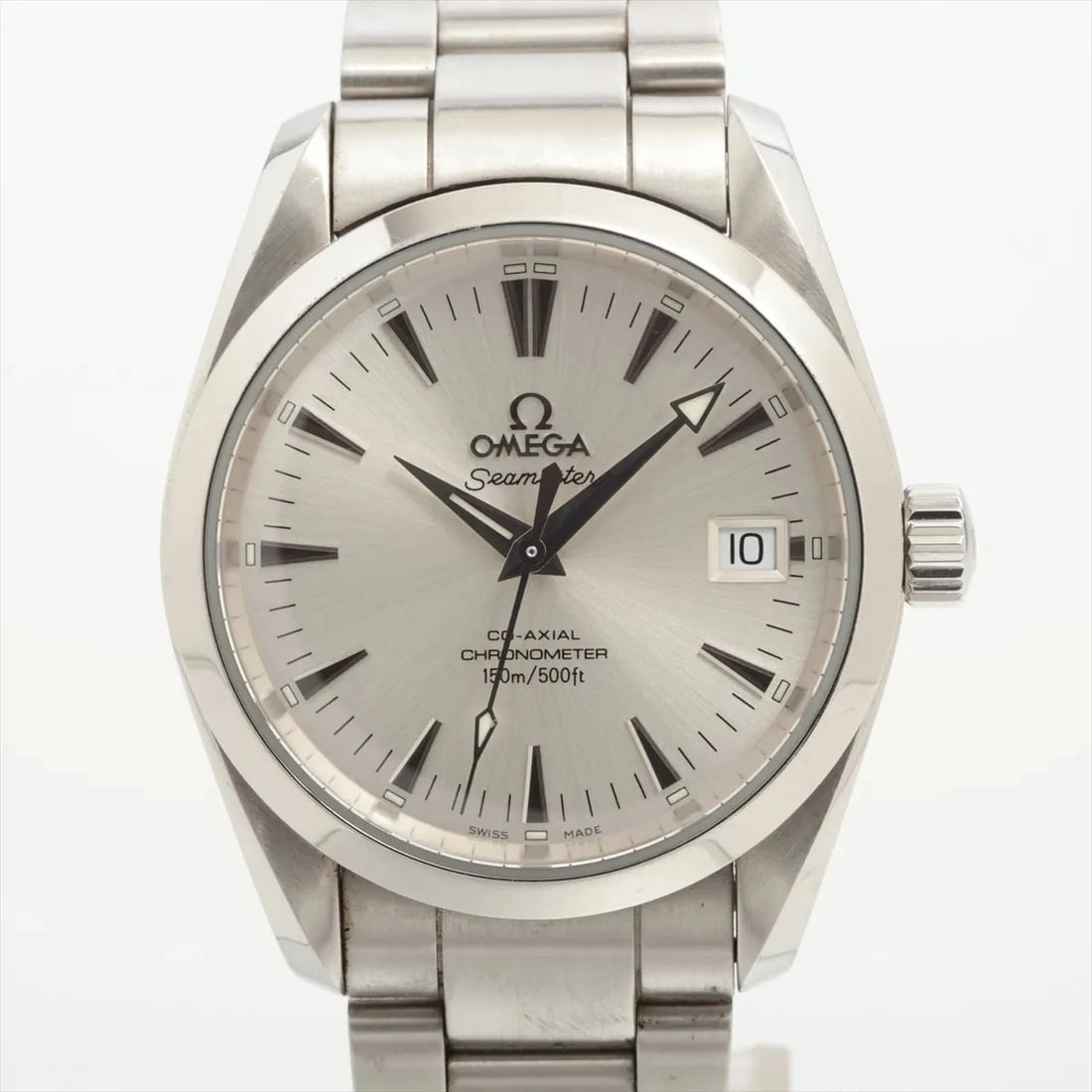 OMEGA SEAMASTER SS AT SILVER WATCH: Omega Seamaster Ss At Silver Watch Brand: Omega Type/Style: Wristwatch Material: SS Color: Dial Color Silver Size: Case:W1.2 x H1.2inch / W35 x H35 Circumference of Wrist:6.1inch / 15.5 Accessorie