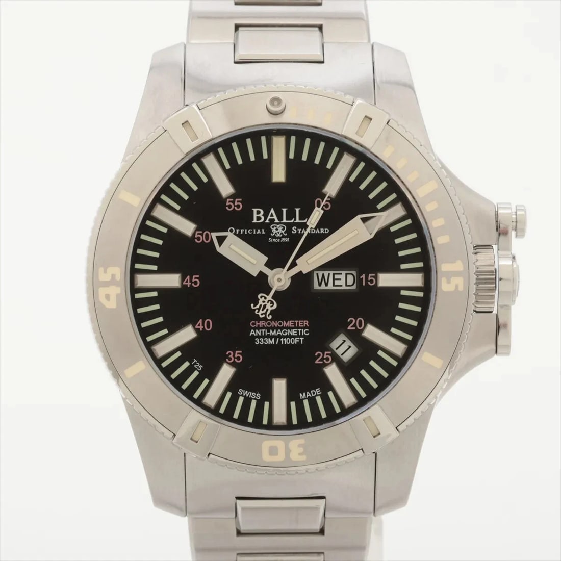 BALL WATCH ENGINEERS SPACE MASTER SS AT BLACK DIAL WATCH (1 of 3)