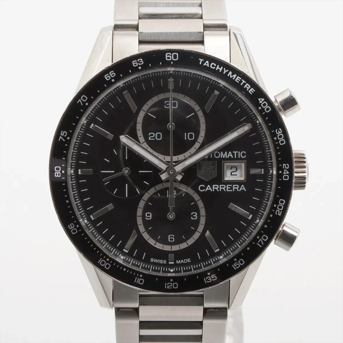 TAG HEUER CARRERA SS AT BLACK DIAL WATCH: Tag Heuer Carrera Ss At Black Dial Watch Brand: TAG Heuer Type/Style: Wristwatch Material: SS Color: Dial Color Black Size: Case:W1.6 x H1.6inch / W41 x H41 Circumference of Wrist:6.5inch / 16.5