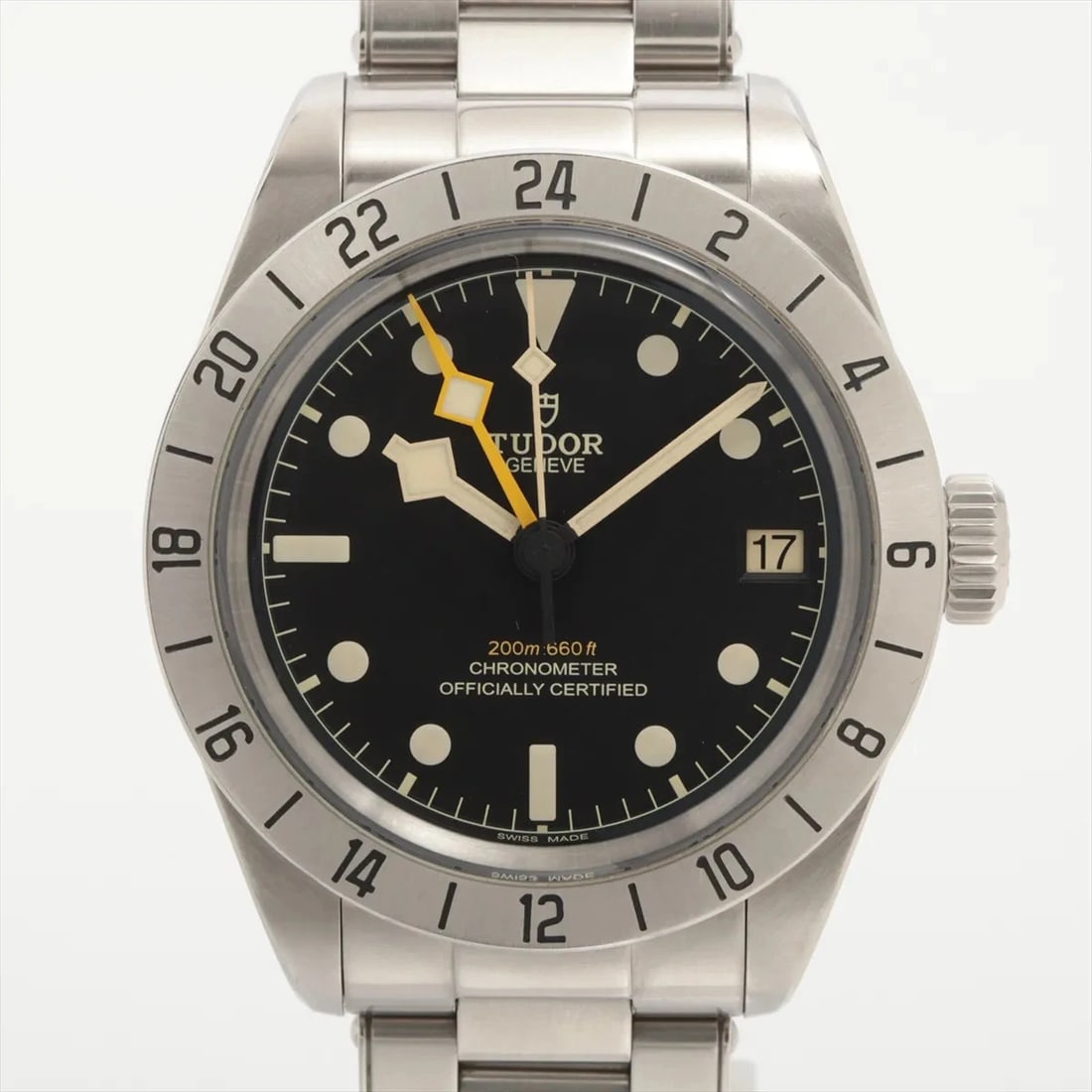TUDOR BLACK BAY PROS SS AT BLACK DIAL WATCH: Tudor Black Bay Pros Ss At Black Dial Watch Brand: Tudor Type/Style: Wristwatch Material: SS Color: Dial Color Black Size: Case:W1.2 x H1.2inch / W39 x H39 Circumference of Wrist:7.1inch / 18 Acce