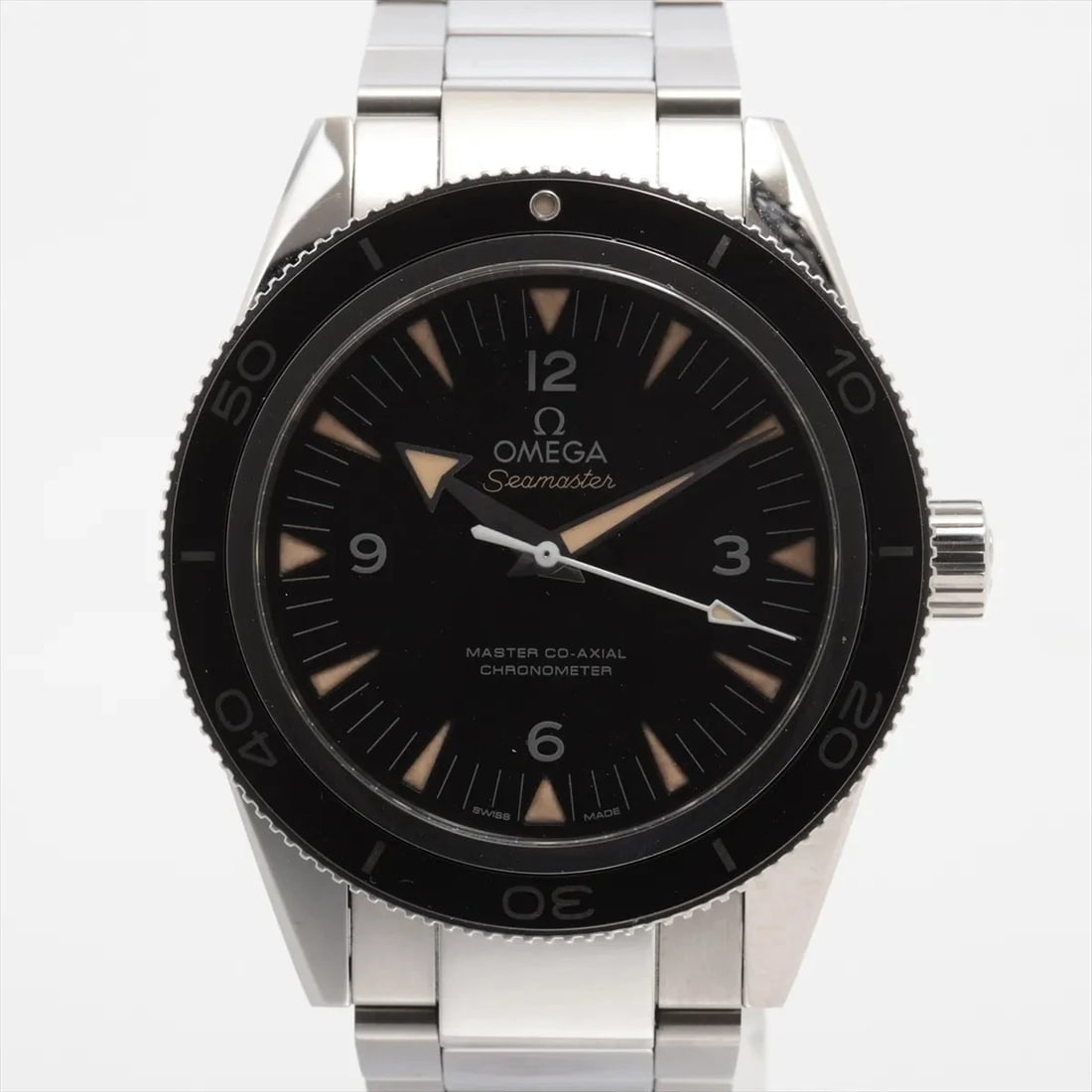 OMEGA SEAMASTER MASTER CO-AXIAL CHRONOMETER SS AT BLA WATCH: Omega Seamaster Master Co-Axial Chronometer Ss At Bla Watch Brand: Omega Type/Style: Wristwatch Material: SS Color: Dial Color Black Size: Case:W1.6 x H1.6inch / W41 x H41 Circumference of Wrist:6.5in