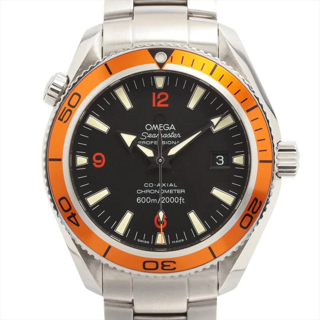 OMEGA SEAMASTER PLANET OCEAN CO-AXIAL CHRONOMETER SS AT BLACK WATCH: Omega Seamaster Planet Ocean Co-Axial Chronometer Ss At Black Watch Brand: Omega Type/Style: Wristwatch Material: SS Color: Dial Color Black Size: Case:W1.6 x H1.6inch / W42 x H42 Circumference of Wri
