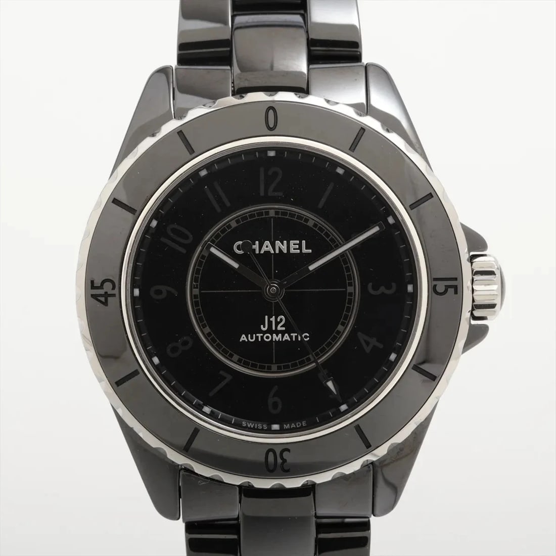 CHANEL J12 PHANTOM CE?SS AT BLACK DIAL WATCH: Chanel J12 Phantom Ce?Ss At Black Dial Watch Brand: Chanel Type/Style: Wristwatch Material: CE?SS Color: Dial Color Black Size: Case:W1.2 x H1.2inch / W38 x H38 Circumference of Wrist:7.9inch / 20