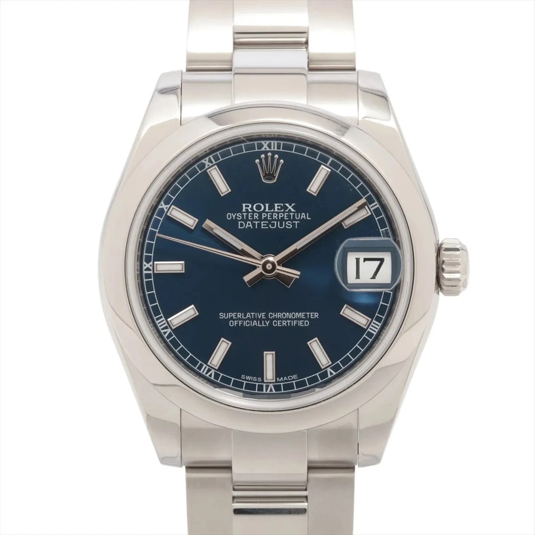 ROLEX DATEJUST 31 SS AT BLUE DIAL WATCH: Rolex Datejust 31 Ss At Blue Dial Watch Brand: Rolex Type/Style: Wristwatch Material: SS Color: Dial Color Blue Size: Case:W1.2 x H1.2inch / W31 x H31 Circumference of Wrist:6.9inch / 17.5 Accesso