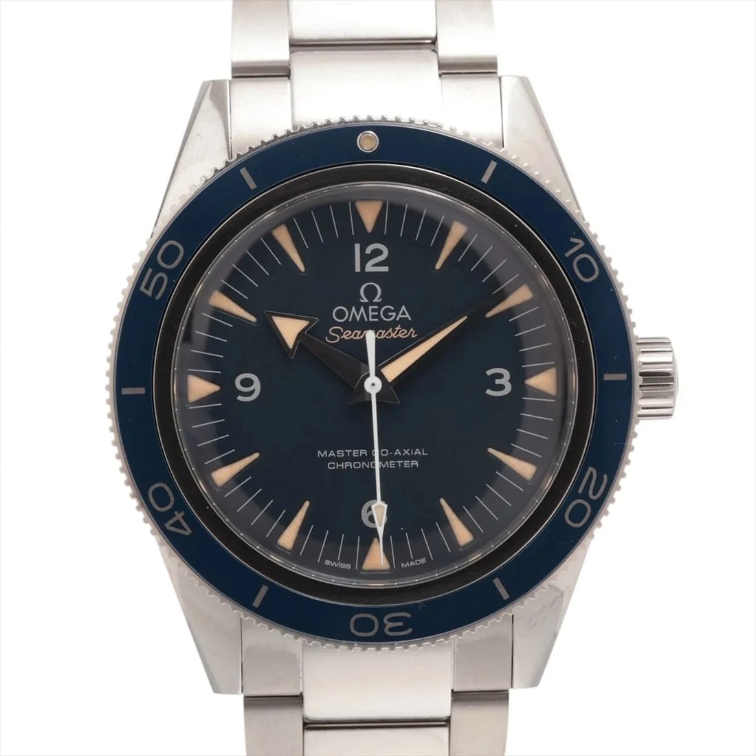OMEGA SEAMASTER 300 MASTER CO-AXIAL CHRONOMETER TI AT BLU WATCH: Omega Seamaster 300 Master Co-Axial Chronometer Ti At Blu Watch Brand: Omega Type/Style: Wristwatch Material: TI Color: Dial Color Blue Size: Case:W1.6 x H1.6inch / W41 x H41 Circumference of Wrist:7.