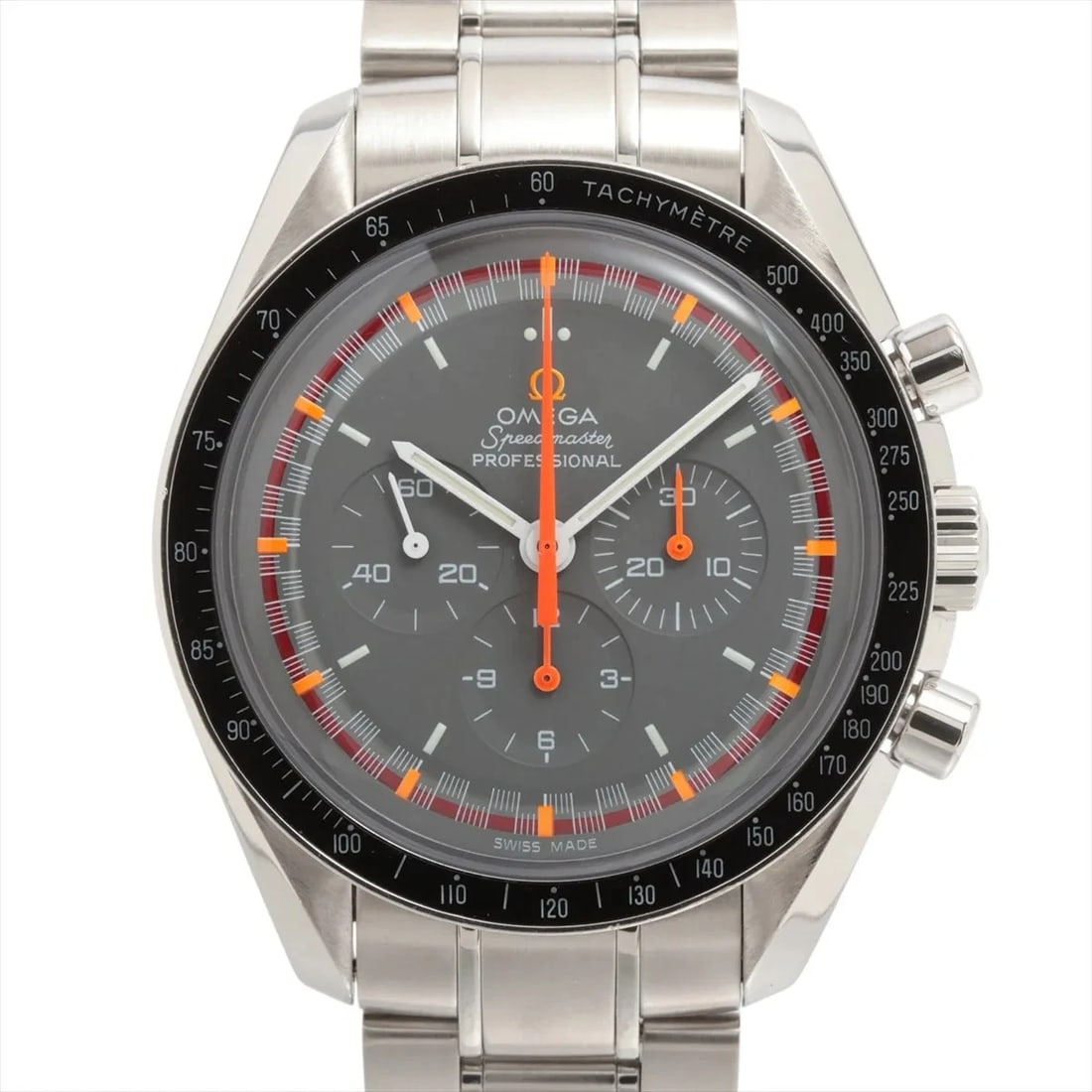 OMEGA SPEEDMASTER MOONWATCH PROFESSIONAL WATCH: Omega Speedmaster Moonwatch Professional Watch Brand: Omega Type/Style: Wristwatch Material: SS Color: Dial Color Gray Size: Case:W1.6 x H1.6inch / W42 x H42 Circumference of Wrist:7.3inch / 18.5