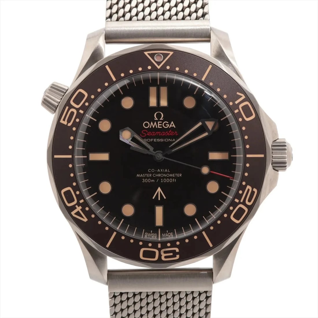OMEGA SEAMASTER CO-AXIAL TI AT BROWN WATCH: Omega Seamaster Co-Axial Ti At Brown Watch Brand: Omega Type/Style: Wristwatch Material: TI Color: Dial Color Brown Size: Case:W1.6 x H1.6inch / W42 x H42 Circumference of Wrist:8.1inch / 20.5 Acc