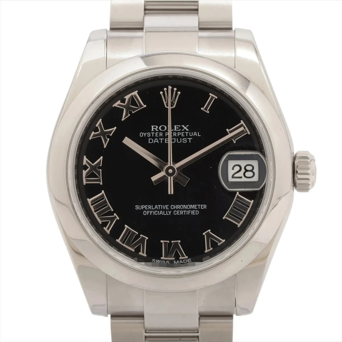 ROLEX DATEJUST 31 SS AT BLACK DIAL WATCH: Rolex Datejust 31 Ss At Black Dial Watch Brand: Rolex Type/Style: Wristwatch Material: SS Color: Dial Color Black Size: Case:W1.2 x H1.2inch / W31 x H31 Circumference of Wrist:6.9inch / 17.5 Acces
