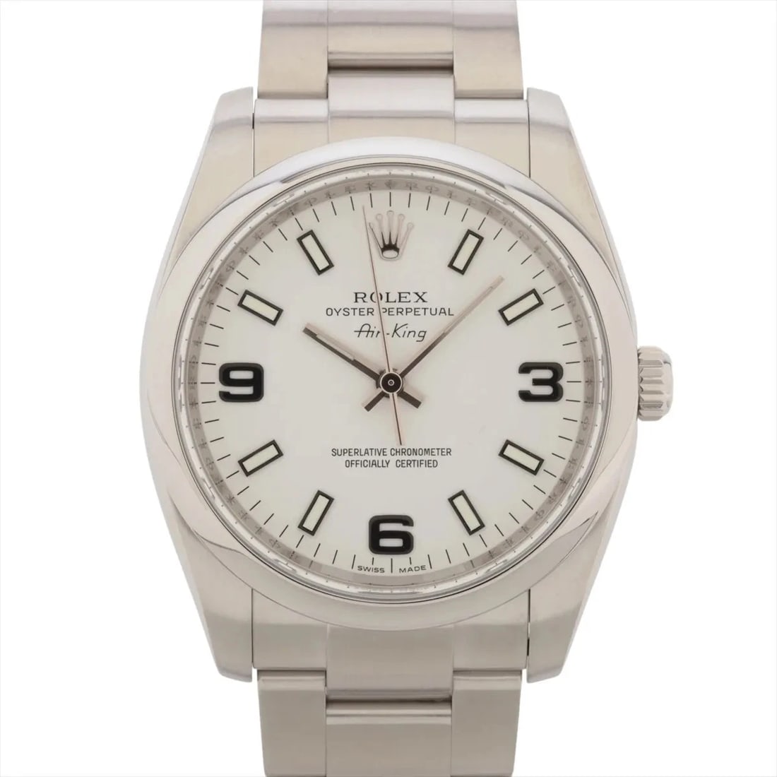 ROLEX SS AT WHITE DIAL WATCH: Rolex Ss At White Dial Watch Brand: Rolex Type/Style: Wristwatch Material: SS Color: Dial Color White Size: Case:W1.2 x H1.2inch / W34 x H34 Circumference of Wrist:6.1inch / 15.5 Accessories: None