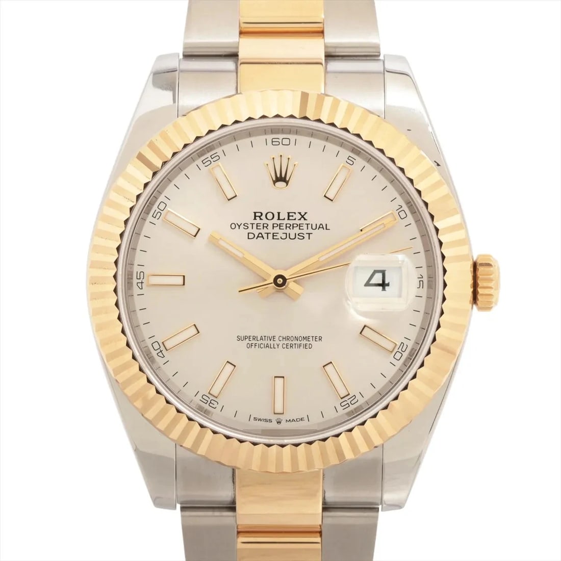 ROLEX DATEJUST 41 AT SILVER OYSTER WATCH (1 of 3)