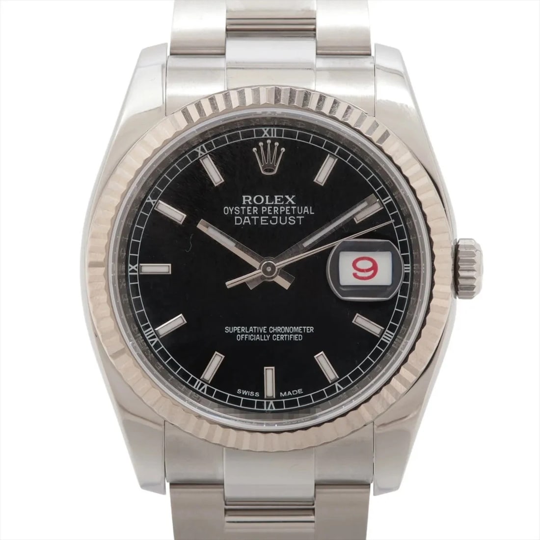 ROLEX DATEJUST 36 AT BLACK DIAL OYSTER WATCH (1 of 3)