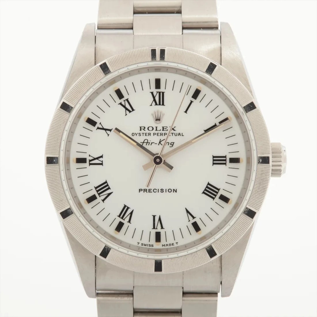 ROLEX AIR-KING SS AT WHITE DIAL WATCH: Rolex Air-King Ss At White Dial Watch Brand: Rolex Type/Style: Wristwatch Material: SS Color: Dial Color White Size: Case:W1.2 x H1.2inch / W34 x H34 Circumference of Wrist:6.7inch / 17 Accessorie