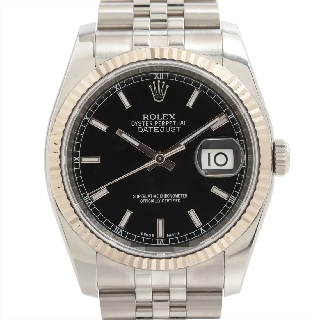 ROLEX DATEJUST 36 AT BLACK DIAL WATCH: Rolex Datejust 36 At Black Dial Watch Brand: Rolex Type/Style: Wristwatch Material: SS?WG Color: Dial Color Black Size: Case:W1.2 x H1.2inch / W36 x H36 Circumference of Wrist:7.1inch / 18 Accesso