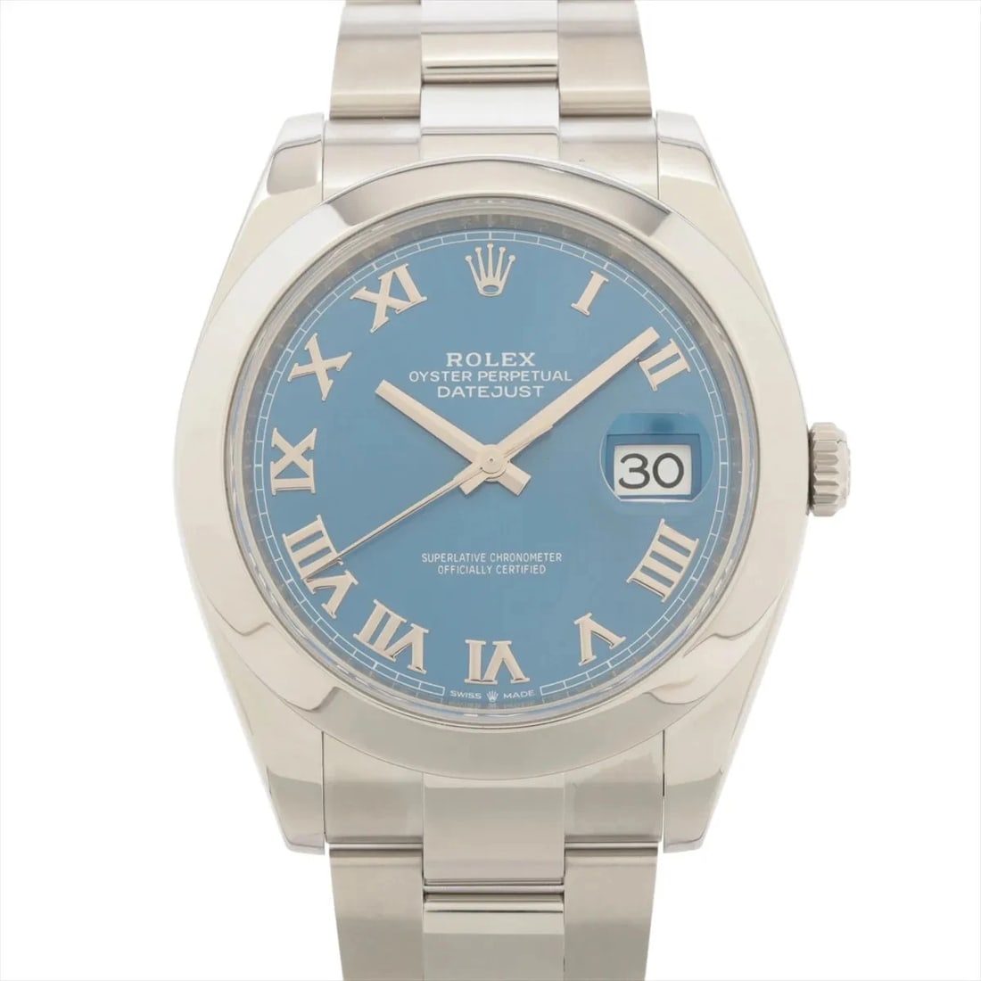 ROLEX DATEJUST 41 SS AT AZZURRO BLUE DIAL OYSTER WATCH: Rolex Datejust 41 Ss At Azzurro Blue Dial Oyster Watch Brand: Rolex Type/Style: Wristwatch Material: SS Color: Dial Color Azzurro Blue Size: Case:W1.6 x H1.6inch / W41 x H41 Circumference of Wrist:7.5