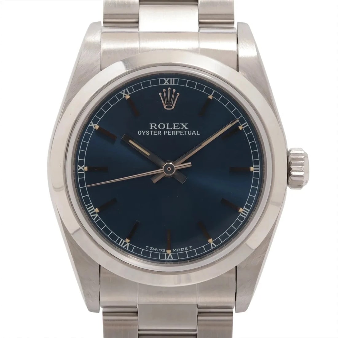 ROLEX OYSTER PERPETUAL 31 SS AT BLUE DIAL WATCH: Rolex Oyster Perpetual 31 Ss At Blue Dial Watch Brand: Rolex Type/Style: Wristwatch Material: SS Color: Dial Color Blue Size: Case:W1.2 x H1.2inch / W31 x H31 Circumference of Wrist:7.3inch / 18.5